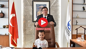 BAŞKAN ERKEK, MAKAM KOLTUĞUNU ÇOCUKLARA DEVRETTİ