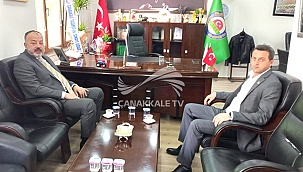 BAŞKAN SEMİZOĞLU BAYRAMİÇ ZİRAAT ODASI BAŞKANI MESUT ŞEN'İ ZİYARET ETTİ