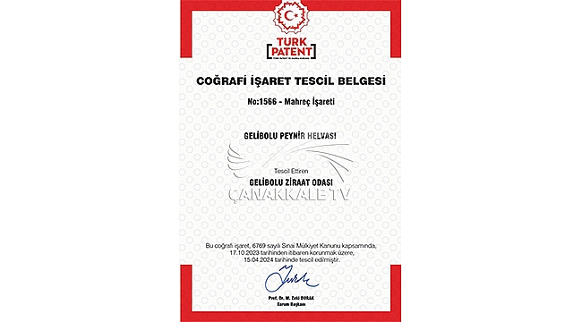 GELİBOLU PEYNİR HELVASI TESCİL EDİLDİ