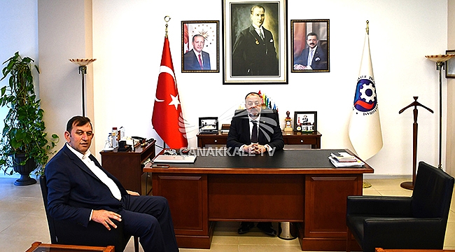 GÖKÇEADA BELEDİYE BAŞKANI ÇANAKKALE TİCARET VE SANAYİ ODASINI ZİYARET ETTİ
