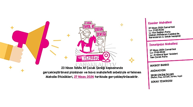 TAHTA AT ÇOCUK ŞENLİĞİ ETKİNLİKLERİ İLE İLGİLİ BİLGİLENDİRME
