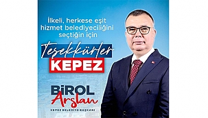 "TEŞEKKÜRLER KEPEZ"