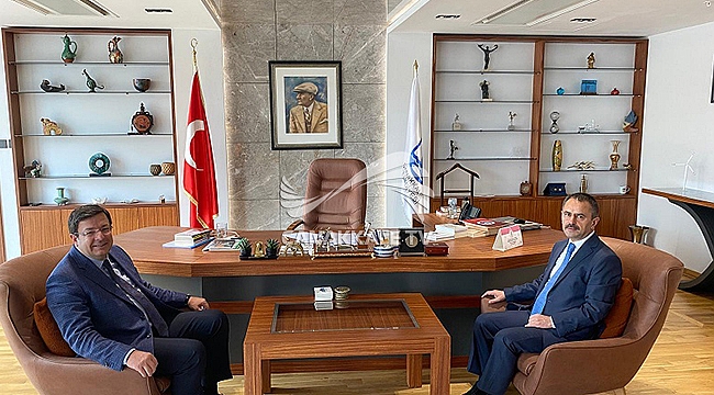 VALİ AKTAŞ' TAN BAŞKAN ERKEK'E HAYIRLI OLSUN ZİYARETİ
