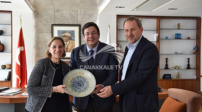 BAŞKAN ERKEK, KONUKLARINI AĞIRLADI