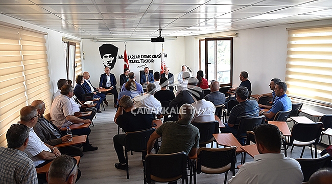 BAŞKAN ERKEK'TEN MUHTARLAR DERNEĞİNE ZİYARET