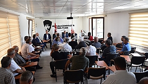 BAŞKAN ERKEK'TEN MUHTARLAR DERNEĞİNE ZİYARET