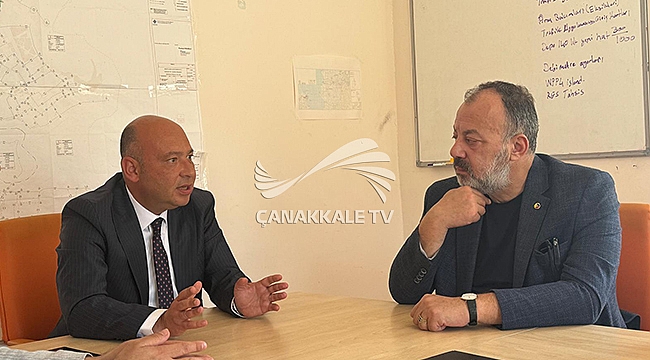 BOZCAADA BELEDİYE BAŞKANI YAHYA GÖZTEPE'YE HAYIRLI OLSUN ZİYARETİ