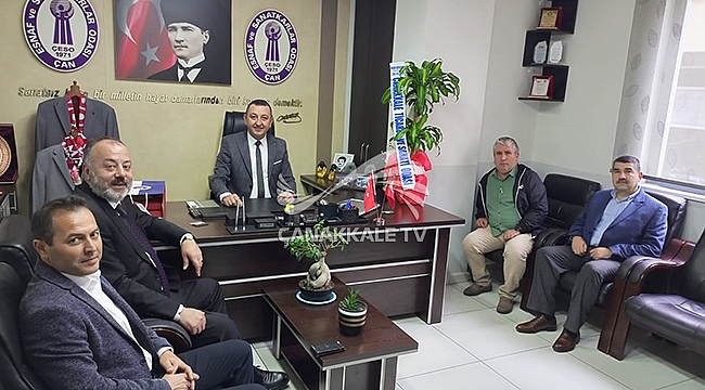 ÇAN ESNAF VE SANATKARLAR ODASI BAŞKANI EMİN GÖRGÜN'E ZİYARET 