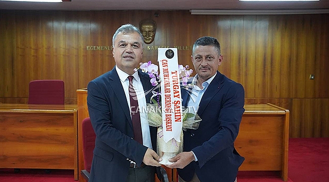ÇAN MUHTARLAR DERNEĞİ'NDEN BAŞKAN ARSLAN'A ZİYARET