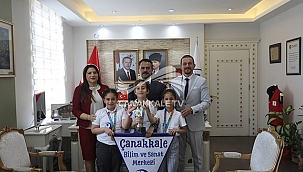 DERECEYE GİREN ÖĞRENCİLER VALİ AKTAŞ'I ZİYARET ETTİ