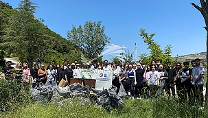 HALKLA İLİŞKİLER ÖĞRENCİLERİ ATİKHİSAR BARAJI ÇEVRESİNİ TEMİZLEDİLER