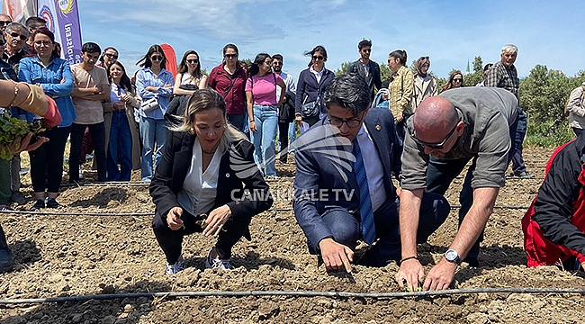 İHRACATA YÖNELİK SÜS BİTKİLERİ TOPRAKLA BULUŞTURULDU