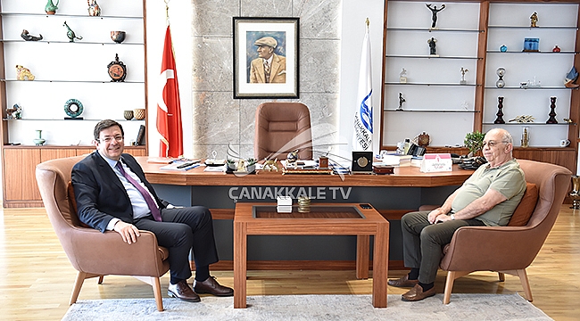 İSMAİL ÖZAY'DAN BAŞKAN ERKEK'E TEBRİK ZİYARETİ