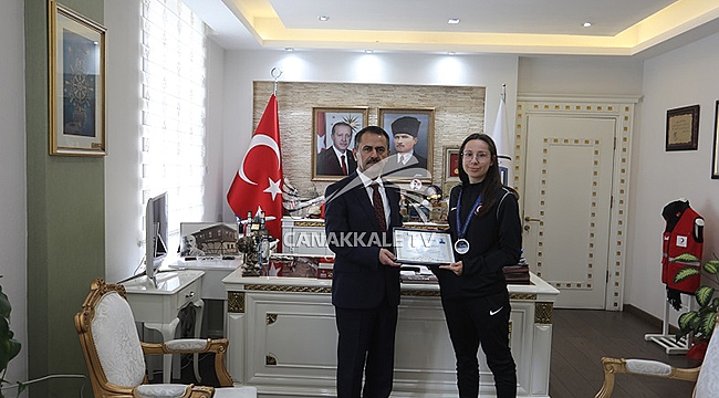 TAEKWON-DO AVRUPA İKİNCİSİ ZEYNEP TAŞKIN VALİ AKTAŞ'I ZİYARET ETTİ