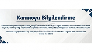 ÇANAKKALE BELEDİYESİ'NDEN UYARI!