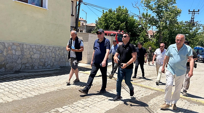 GİDER YANGINDAN ETKİLENEN VATANDAŞLARLA BULUŞTU