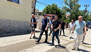 GİDER YANGINDAN ETKİLENEN VATANDAŞLARLA BULUŞTU