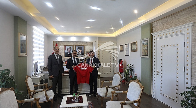 TÜRKİYE CİMNASTİK FEDERASYONU BAŞKANI VALİ AKTAŞ'I ZİYARET ETTİ
