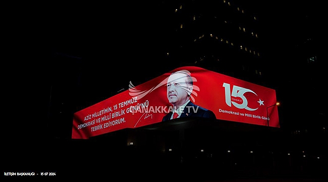 CUMHURBAŞKANI ERDOĞAN, 15 TEMMUZ MESAJINI DİJİTAL GÖSTERİMDE YAYINLADI