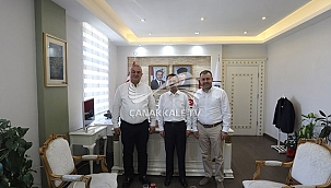 EZİNE VE GEYİKLİ BELEDİYE BAŞKANLARINDAN VALİ AKTAŞ'A ZİYARET