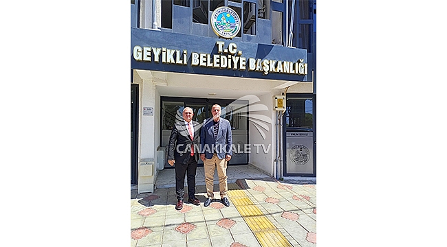BAŞKAN SEMİZOĞLU GEYİKLİ BELEDİYE BAŞKANI MEVLÜT ORUÇOĞLU'NU ZİYARET ETTİ