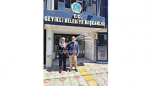 BAŞKAN SEMİZOĞLU GEYİKLİ BELEDİYE BAŞKANI MEVLÜT ORUÇOĞLU'NU ZİYARET ETTİ