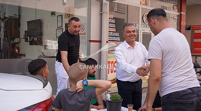 ÇAN BELEDİYE BAŞKANI HARUN ARSLAN'DAN ESNAF ZİYARETİ