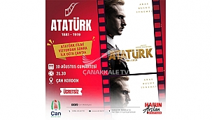 ÇAN BELEDİYESİ'NDEN ATATÜRK FİLMİ ÖZEL GÖSTERİMİ 