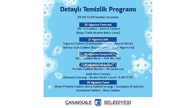 DETAYLI TEMİZLİK ÇALIŞMALARIMIZ SÜRÜYOR