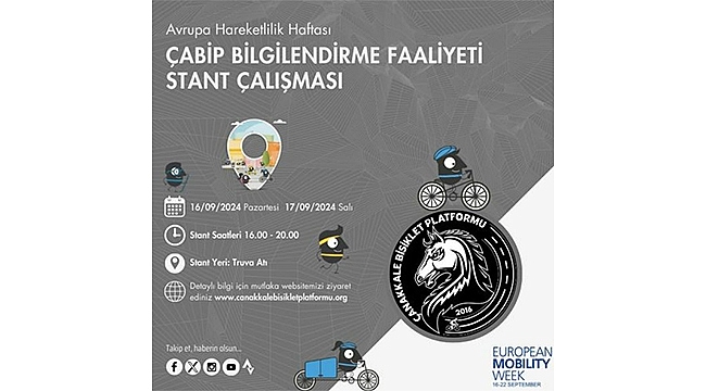 ÇABİP AVRUPA HAREKETLİLİK HAFTASI'NDA ETKİNLİKLERLE YER ALACAK