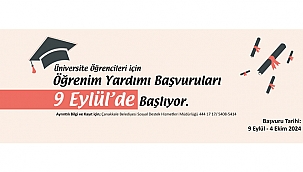 ÖĞRENİM YARDIMI BAŞVURULARI 9 EYLÜL'DE BAŞLIYOR