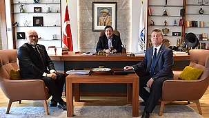 BELARUS CUMHURİYETİ İSTANBUL BAŞKONSOLOSU SHVED'DEN BAŞKAN ERKEK'E ZİYARET