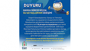 ÇAN BELEDİYESİ'NDEN SU SAYAÇLARININ DEĞİŞİMİ İÇİN UYARI !