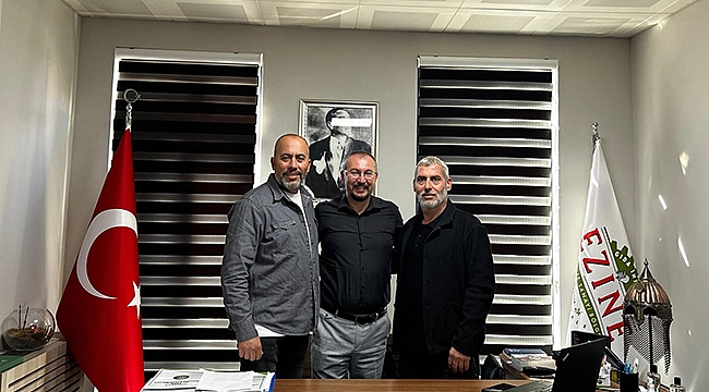 EGİOSB MÜDÜRÜ ALPER ALTINOK'A ESKİ DOSTLARDAN ANLAMLI ZİYARET