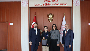 LAPSEKİ HÜSEYİN AKİF TERZİOĞLU ORTAOKULUNDAN DERECE