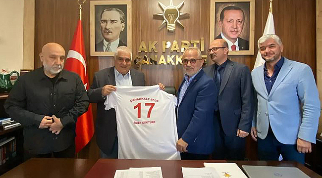 ÇANAKKALESPOR'DAN İL BAŞKANI GÖKTÜRK'E HAYIRLI OLSUN ZİYARETİ
