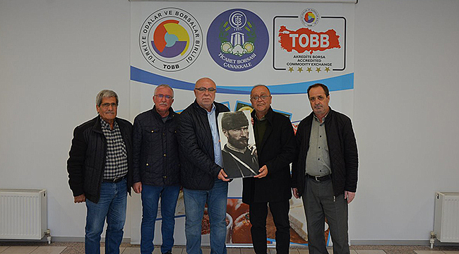 ÇANLILAR DERNEĞİNDEN TİCARET BORSASI BAŞKANINA ZİYARET 