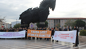 KADINA ŞİDDETE KARŞI HEP BİRLİKTE YÜRÜDÜLER!