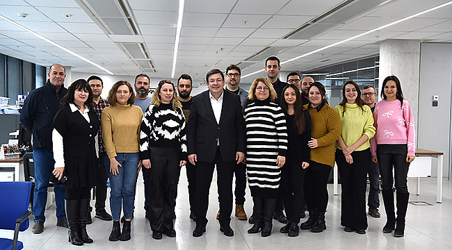 BAŞKAN ERKEK PERSONELİN YENİ YILINI KUTLADI