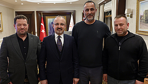 ÖRTÜLÜCE TARIMSAL KALKINMA KOOPERATİFİ BAŞKANI TURAN'I ZİYARET ETTİ