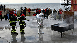 DARDANOS YERLEŞKESİNDE YANGIN TATBİKATI