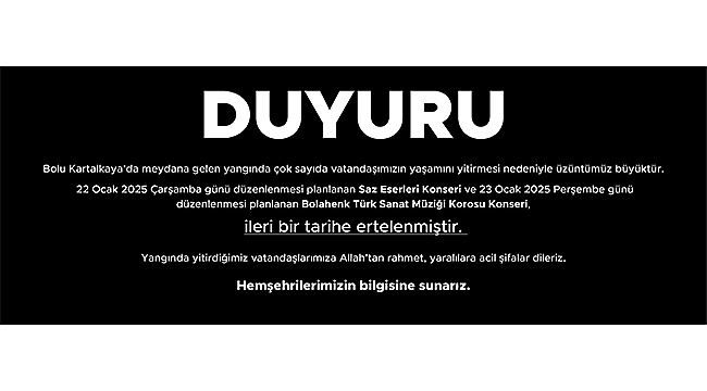 ETKİNLİKLER ERTELENDİ!