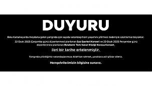 ETKİNLİKLER ERTELENDİ!