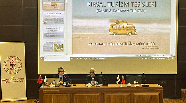 KAMP VE KARAVAN TURİZMİ BİLGİLENDİRME TOPLANTISI ÇTSO'DA GERÇEKLEŞTİRİLDİ
