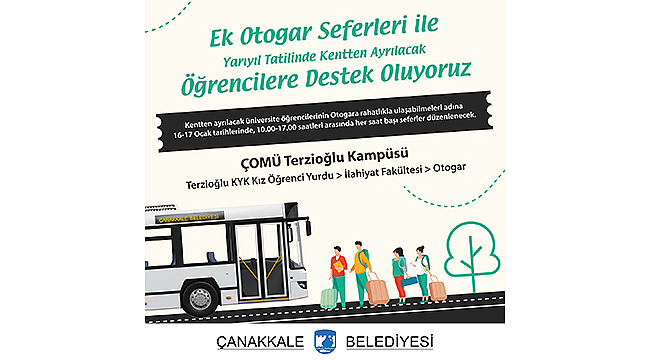 ÖĞRENCİLER İÇİN OTOGARA SEFERLER DÜZENLENECEK