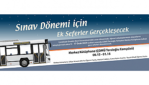 SINAV DÖNEMİ İÇİN EK SEFERLER GERÇEKLEŞECEK