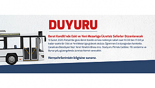 BERAT KANDİLİ'NDE ESKİ VE YENİ MEZARLIĞA ÜCRETSİZ SEFERLER GERÇEKLEŞECEK