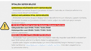 ADALAR HATTINDA BAYRAM TARİFESİ HAZIR