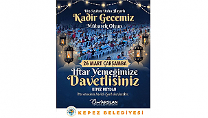 KEPEZ BELEDİYESİ İFTAR YEMEĞİNE DAVETLİSİNİZ