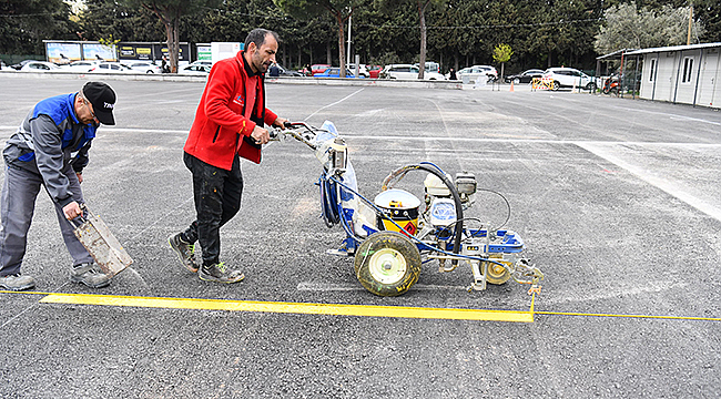 AÇIK OTOPARK ALANINDA ÇALIŞMALAR SÜRÜYOR